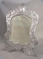 Antique Hanau Silver Frame with Mirror